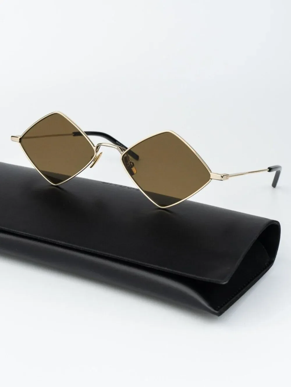 Saint Laurent Women Sunglasses Gold Brown SL302LISA 011 NEW AUTHENTIC